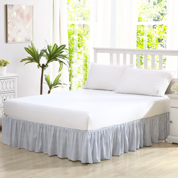 Laura Ashley Ticking Bed Skirt & Reviews Wayfair